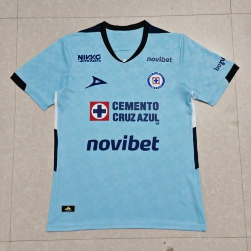 Fan Version 2025-2026 Cruz Azul Light Blue Goalkeeper Soccer Jersey Football Shirt
