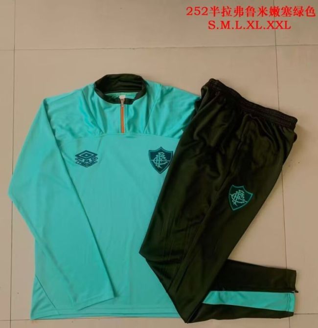 2025-2026 Fluminense Green Soccer Training Sweater and Pants Football Kit