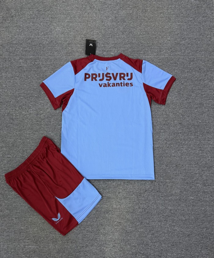 Adult Uniform 2025-2026 Feyenoord Rotterdam Third Away Soccer Jersey Shorts Men's Football Kit