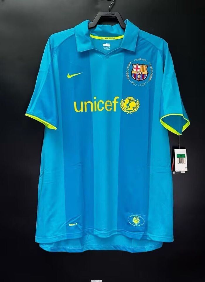 Retro Jersey 2007-2008 Barcelona Away Soccer Jersey Vintage Camisetas de Futbol
