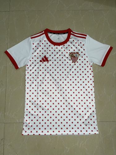Fans Version 2025-2026 Sevilla White/Red Soccer Training Jersey Football Shirt