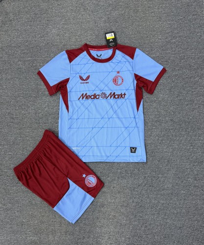 Adult Uniform 2025-2026 Feyenoord Rotterdam Third Away Soccer Jersey Shorts Men's Football Kit