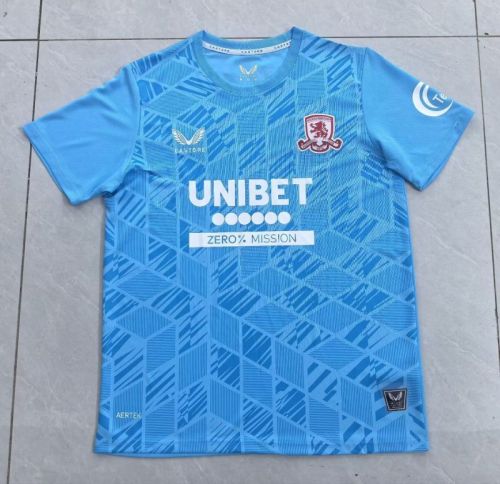Fans Version 2025-2026 Middlesbrough Third Away Blue Soccer Jersey Football Shirt