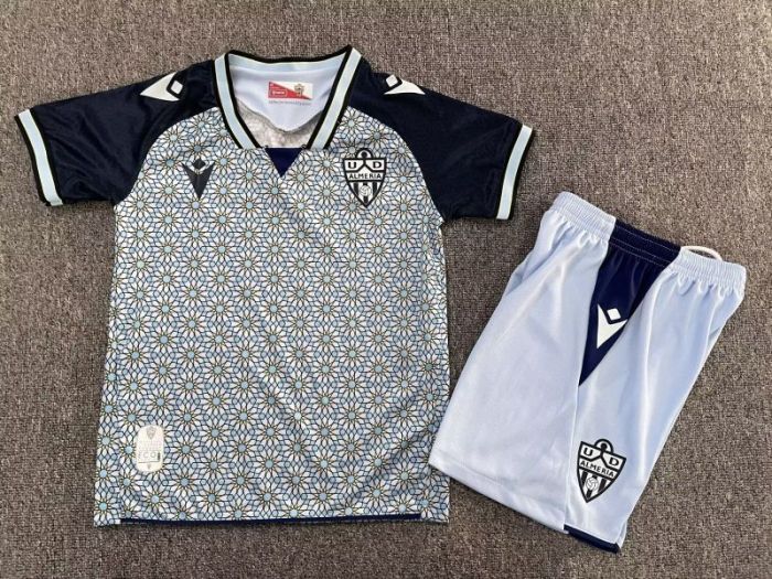 Youth Uniform Kids Kit 2025-2026 Almeria Away Soccer Jersey Shorts Child Football Set