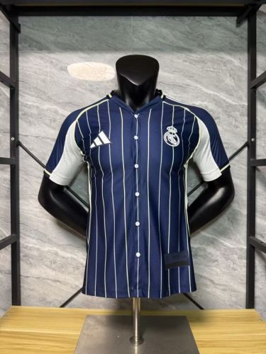 Player Version 2025-2026 Real Madrid Dark Blue USpack Baseball Jersey MLB Shirt