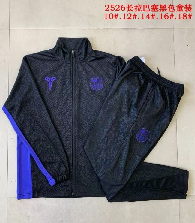 Youth 2025-2026 Barcelona Manba Version Soccer Training Jacket Football Jacket and Pants