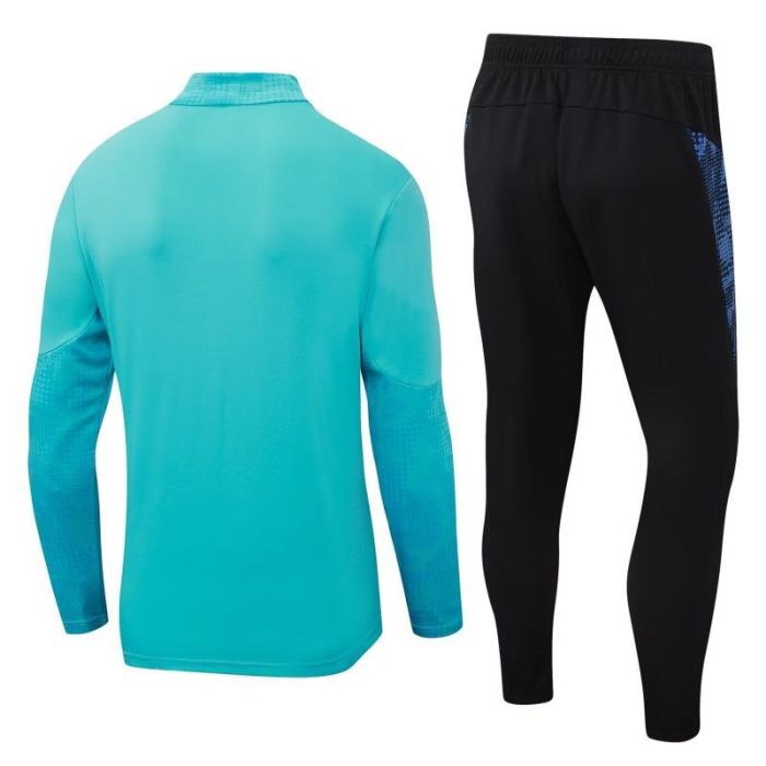 2025-2026 Marseille Blue Soccer Training Sweater and Pants Football Kit