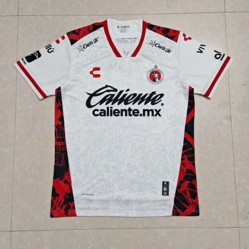 Fans Version 2025-2026 Xolos de Tijuana Away White Soccer Jersey Football Shirt
