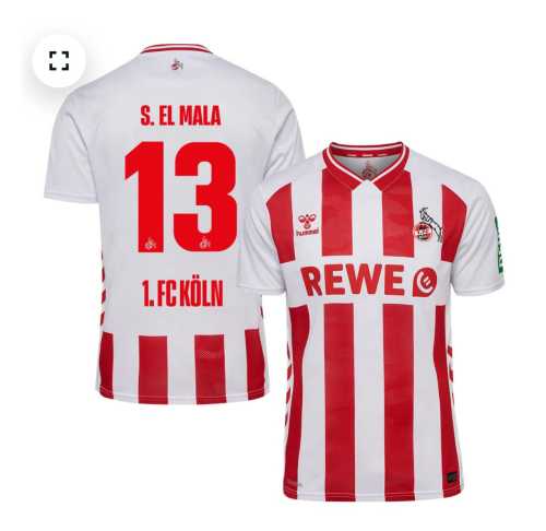 Fans Version 2025-2026 1. FC Köln S. EL MALA 13 Home Soccer Jersey Koln Fooball Shirt