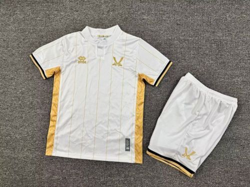 Youth Uniform Kids Kit Sheffield United 2025-2026 Away White Soccer Jersey Shorts Child Football Set
