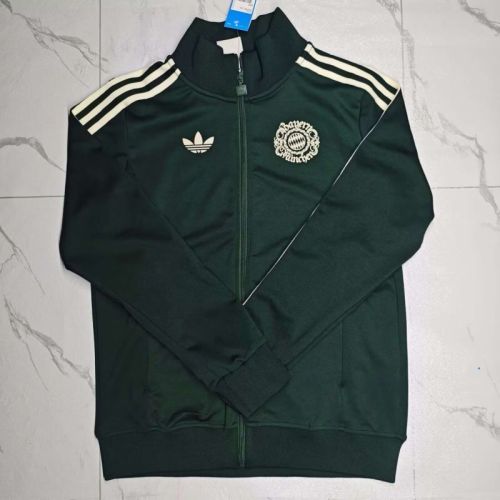 2025-2026 Bayern Munich Dark Green Soccer Windbreaker Jacket Football Jacket