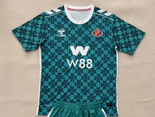 Long Sleeve Fans Version 2025-2026 Sunderland Green Goalkeeper Soccer Jersey Football Shirt