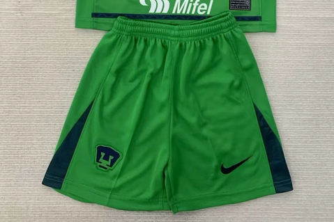 Fan Version 2025-2026 Pumas Green Goalkeeper Soccer Shorts Football Shorts
