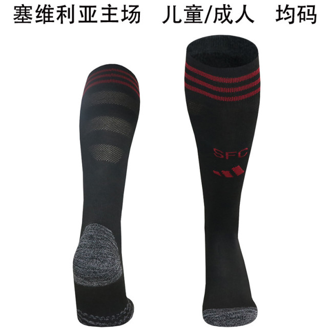 Youth/Adult 2025-2026 Sevilla Home Soccer Socks Football Socks