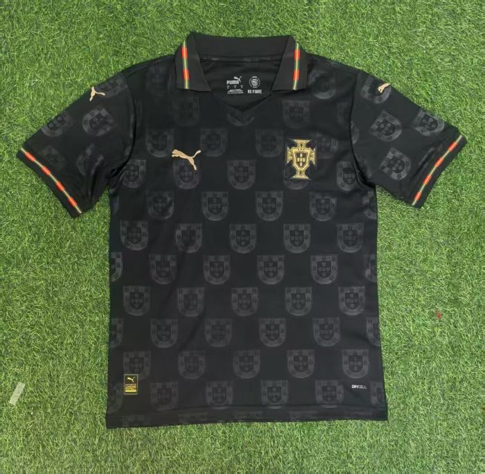 Fan Version 2026 Portugal Away Black Soccer Jersey Football Shirt