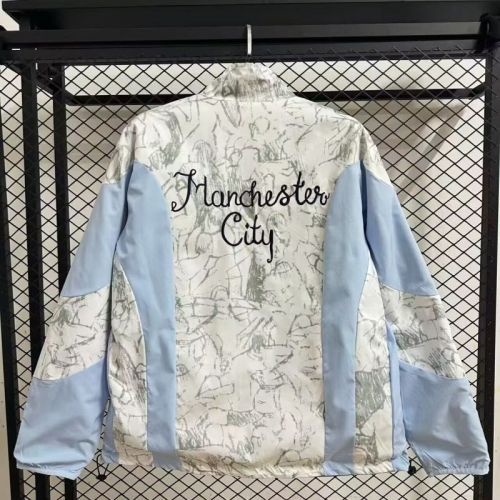 2025-2026 Manchester City Soccer Reversible Windbreaker Jacket Football Jacket
