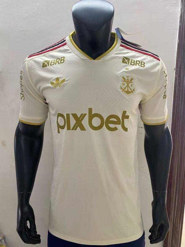 with All Sponor Logos Player Version 2025-2026 Flamengo Third Away Soccer Jersey Football Shirt