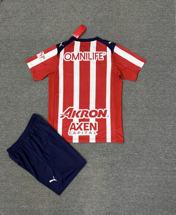 Adult Uniform 2025-2026 Chivas Home Soccer Jersey Shorts Football Kit