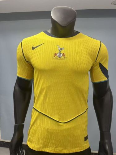 without Sponor Logo Spurs Shirt Player Version 2025-2026 TOT Third Away Yellow Soccer Jersey
