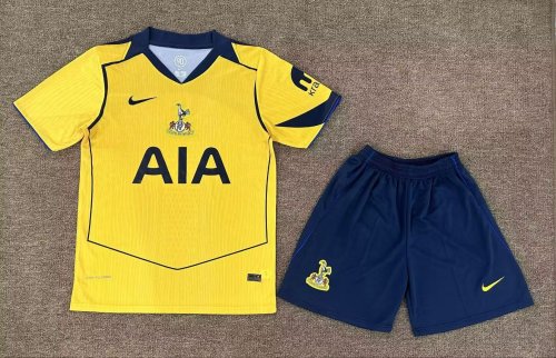 Adult Uniform 2025-2026 TOT Third Away Yellow Soccer Jersey Shorts Spurs Football Kit