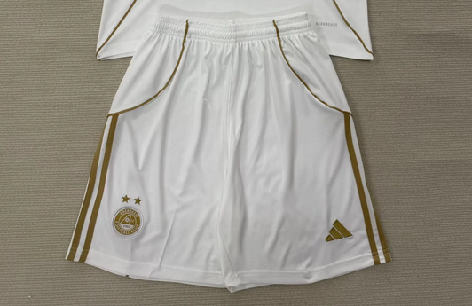 Fan Version 2025-2026 Aberdeen Third Away White Soccer Shorts Football Shorts