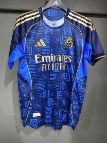 Fans Version 2025-2026 Real Madrid Blue Special Edition Soccer Jersey Real Football Shirt