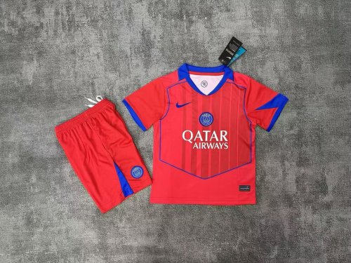 Youth Uniform Kids Kit 2025-2026 PSG Third Away Soccer Jersey Shorts Paris Child Football Set
