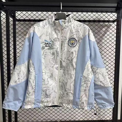 2025-2026 Manchester City Soccer Reversible Windbreaker Jacket Football Jacket