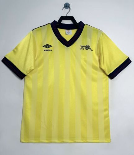 Retro Jersey 1983-1986 Arsenal Away Yellow Soccer Jersey Vintage Football Shirt