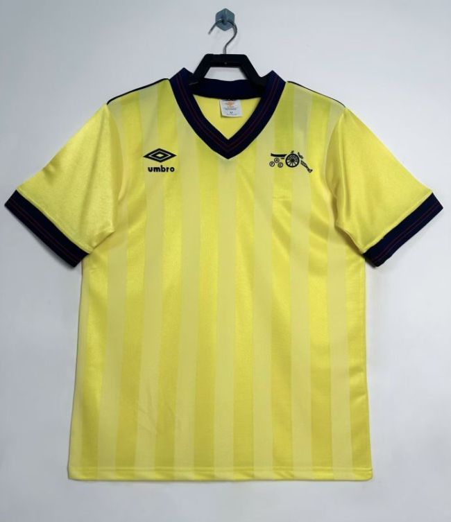 Retro Jersey 1983-1986 Arsenal Away Yellow Soccer Jersey Vintage Football Shirt