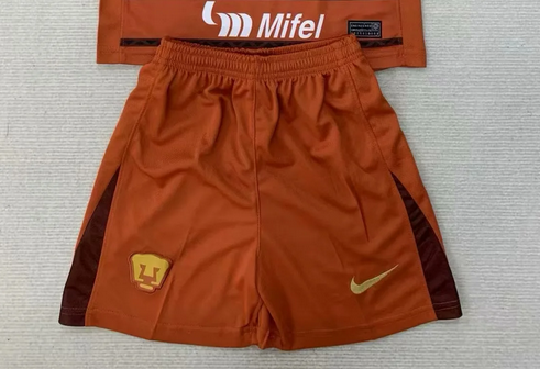 Fan Version 2025-2026 Pumas Orange Goalkeeper Soccer Shorts Football Shorts