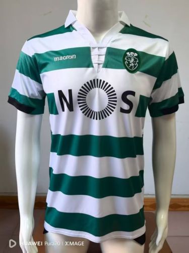 Retro Jersey 2018-2019 Sporting Lisbon Home Soccer Jersey Vintage Football Shirt
