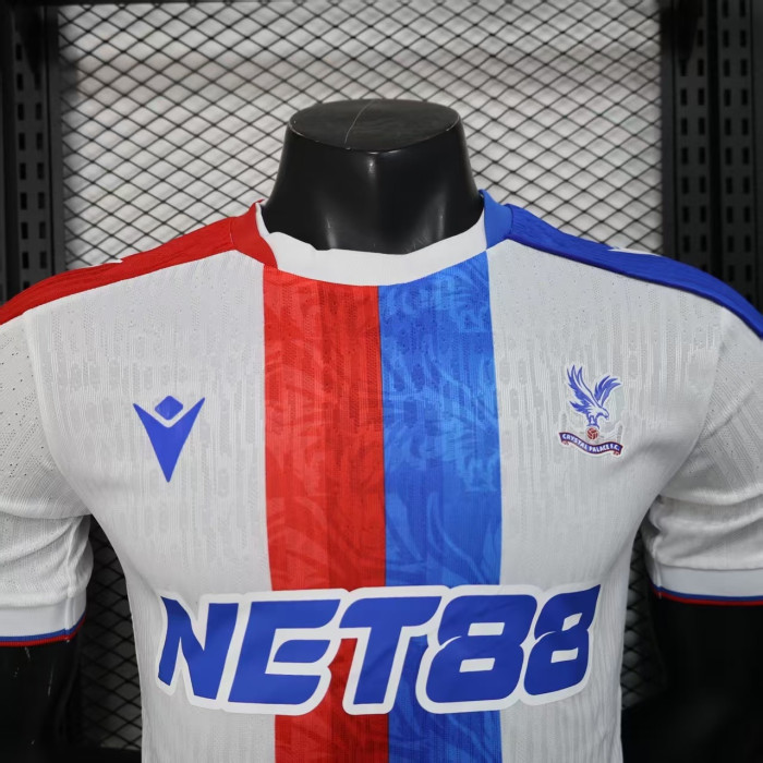 Palace Football Shirt Player Version 2025-2026 Crystal Palace Away White Soccer Jersey