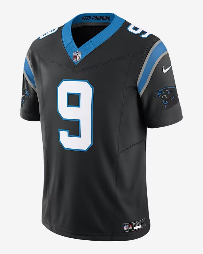 Carolina Panthers 9 YOUNG Black NFL Jersey