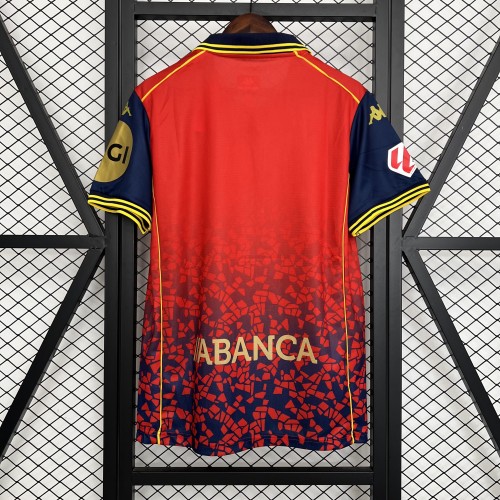 with LALIGA Patch Fan Version 2025-2026 Deportivo La Coruna Away Red Soccer Jersey Camisetas de Futbol