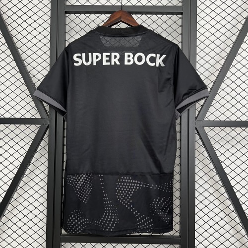 Fan Version 2025-2026 Sporting Lisbon Black Football Shirt Soccer Jersey