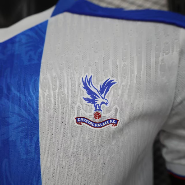 Palace Football Shirt Player Version 2025-2026 Crystal Palace Away White Soccer Jersey