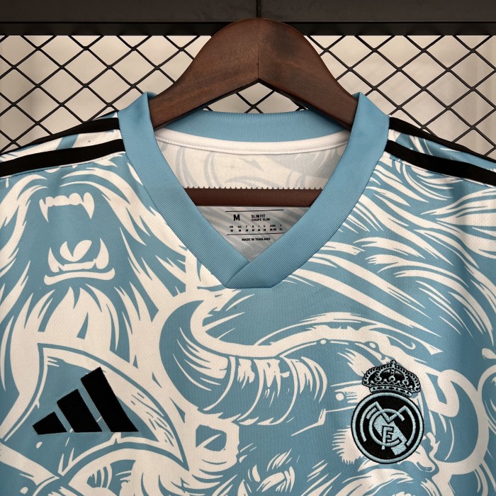Fans Version 2025-2026 Real Madrid Blue Special Edition Soccer Jersey Real Football Shirt