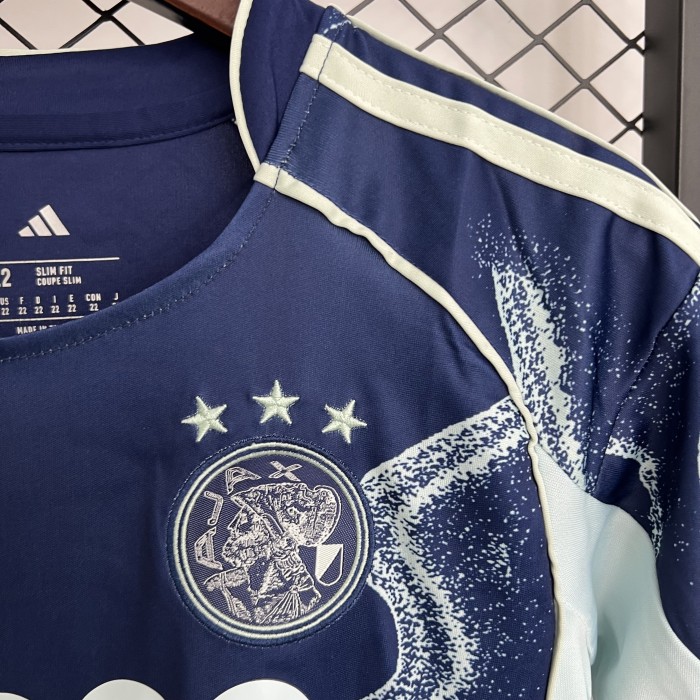 Youth Uniform Kids Kit Ajax 2025-2026 Ajax Away Soccer Jersey Shorts Child Football Set