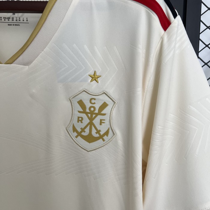 Fans Version 2025-2026 Flamengo Third Away White Soccer Jersey Football Shirt