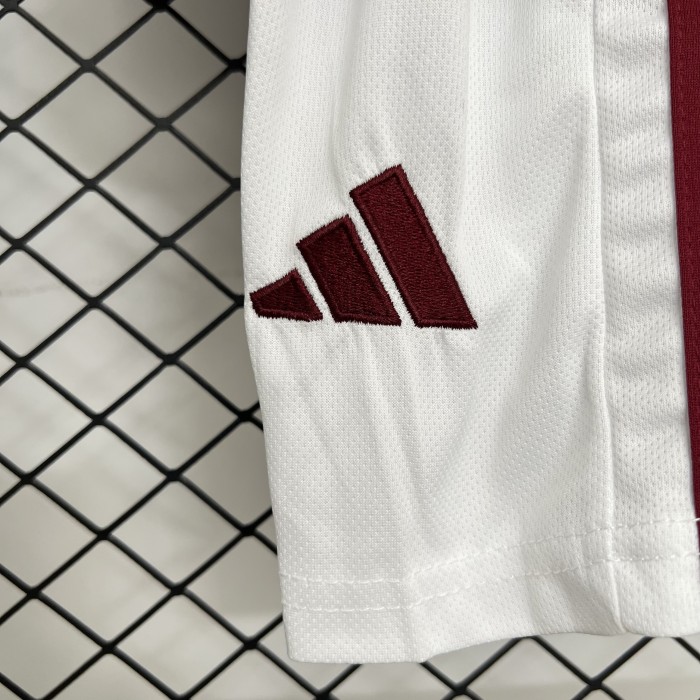 with Sponor Logo Youth Uniform Kids Kit 2025-2026 Aston Villa Home Soccer Jersey Shorts Child Football Set