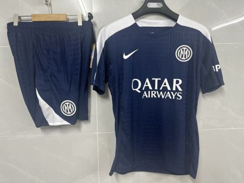 Player Version Adult Uniform 2025-2026 Inter Milan Dark Blue Soccer Training Jersey and Shorts Football Kits