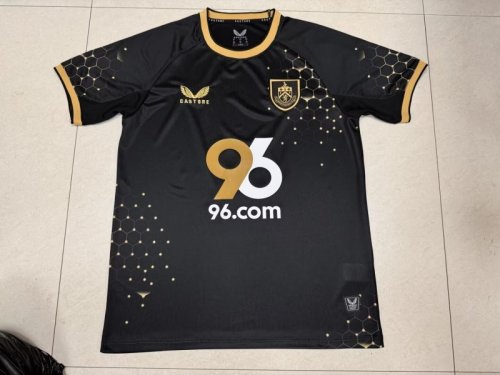 Fans version 2025-2026 Burnley Third Away Black Soccer Jersey Football Shirt