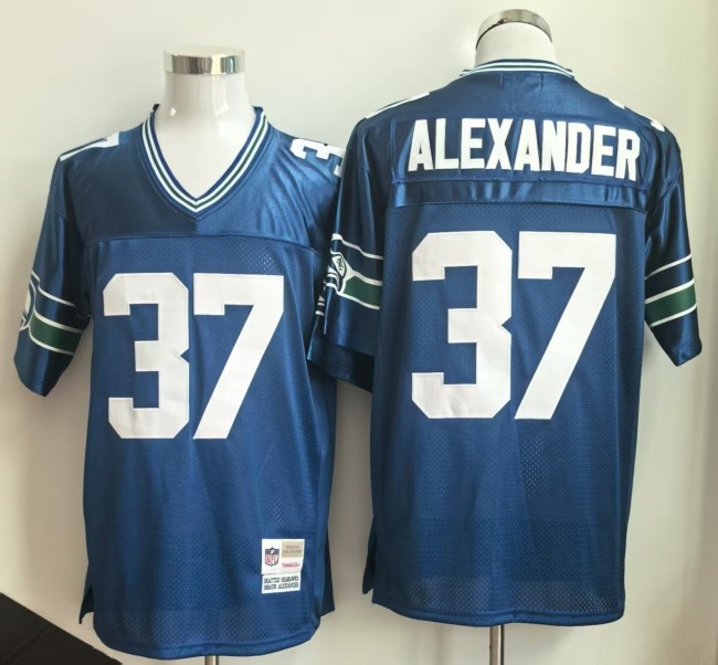 Retro Seattle Seahawks 37 ALEXANDER 37 Blue NFL Jersey