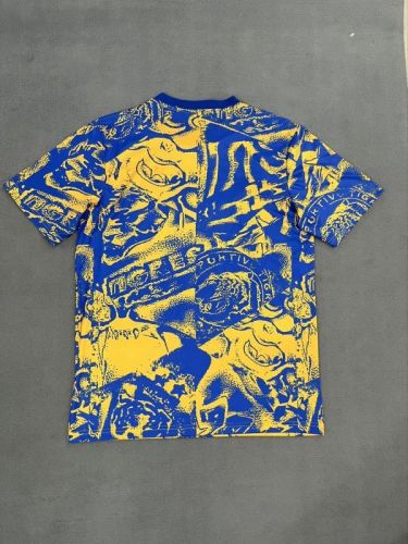 Fan Version 2025-2026 Tigres UANL Blue/Yellow Soccer Training Jersey Football Top