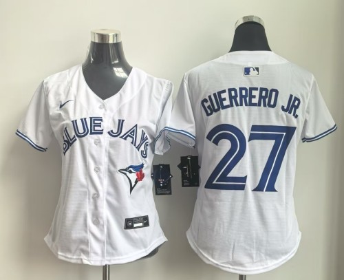 Women Vladimir Guerrero Jr. 27 Toronto Blue Jays White MLB Shirt