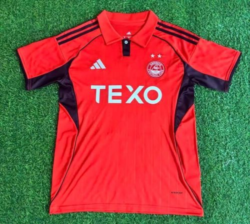 Fans Version 2025-2026 Aberdeen Home Soccer Jersey Football Shirt