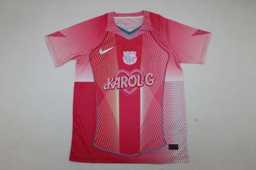 Barca Camisetas de Futbol Fans Version 2025-2026 Barcelona Karol G Version Pink Soccer Jersey