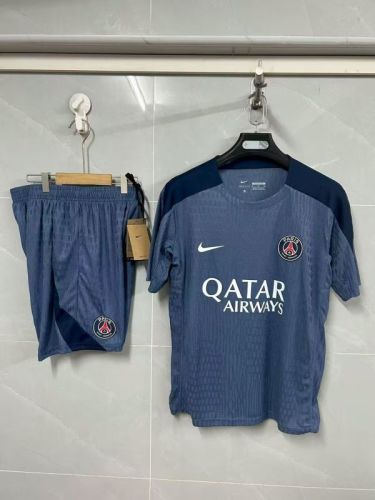 Player Version Adult Uniform 2025-2026 PSG Grey Soccer Training Jersey and Shorts Football Kits