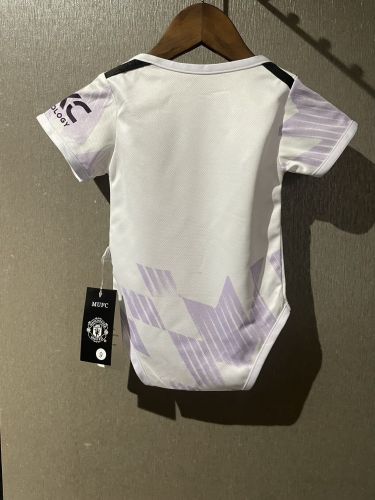 Baby Cloth 2025-2026 Manchester United Away Soccer Jersey Baby Onesies